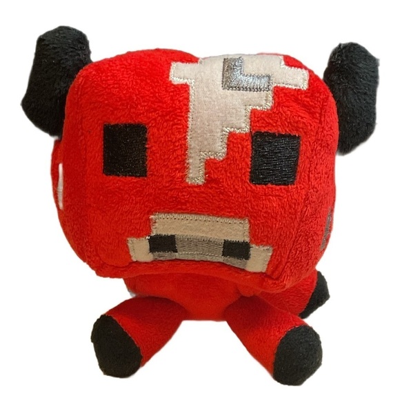 Minecraft OVERWORLD BABY MOOSHROOM Plush STUFFED ANIMAL toy red - Picture 1 of 6